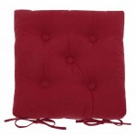 Florentine Red buttoned seat pad